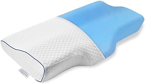 Ортопедична възглавница Sleepsia Contour Pillow - с пяна с памет ефект | (24 x 13.5 инча) Контур Въздушни възглавници
