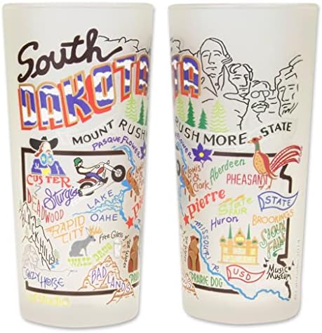 Чаша за пиене Catstudio Южна Дакота | Рисунка, Вдъхновена от Географията, Отпечатана на Матирана чаша