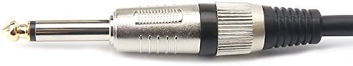 Disino не са симетрични 6,35 мм (1/4 инча) Штекерный кабел TS Mono-XLR, Позлатен кабел за свързване на микрофон с