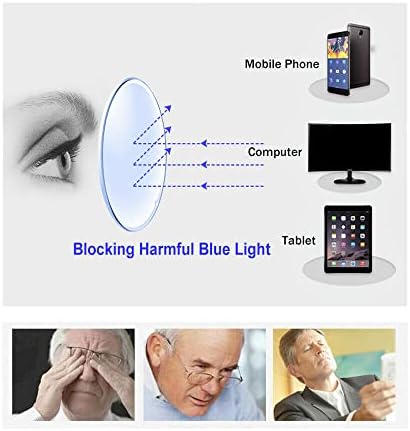 TEAFIRST Без Рамки С Анти-Синя Светлина Прогресивно Мультифокальные Очила За Четене Компютърни Очила