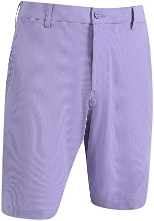 Мъжки къси Панталони за Голф всеки ден От 10С Еластична Талия По Вътрешния шев, Леки Райета Плоски Предната