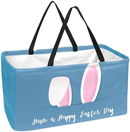 LORVIES за Многократна употреба за Хранителни стоки Чанти Happy Easter Day Сгъваеми да Пере Големи Кутии За Съхранение