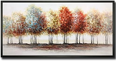Изкуството на Тяньчэн, 24x48 Инча Съвременната Абстрактна Живопис с маслени Бои Ръчно Рисувани Дърво 3D Ръчно Рисувани Върху Платно, Акрил Рамка за монтаж на стена Арт