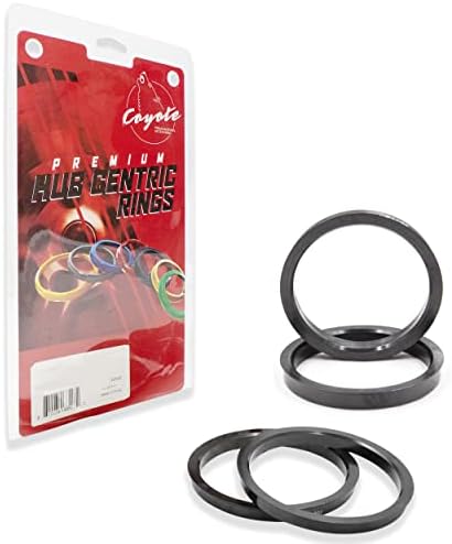 Джанти аксесоари Комплект части от 4-те центрирующих пръстените на главината диаметър 73 мм до 57,1 мм, черен поликарбонат (Пръстен на главината на колелото, 4 комплект