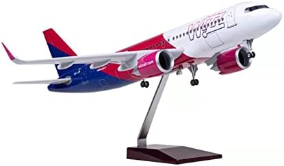Модел на самолет в мащаб 1:80 Molded модел, подходящи за самолета на Wizz Air A320Neo от смола на Еърбъс с Подсветка