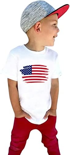 За Деца, За Малки Момичета И Момчета, на 4 юли, Лятна Тениска с Къс ръкав на Деня на Независимостта, Тениски