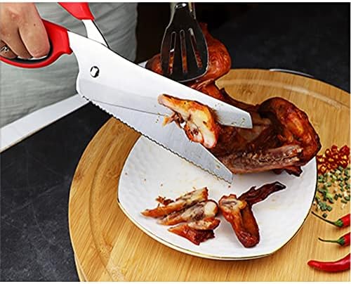 Подвижни Кухненски ножици 3 в 1, Ножици за турция, Ножица и нож за почистване на люспи, ножица за пица и стек SUS 304 Max,