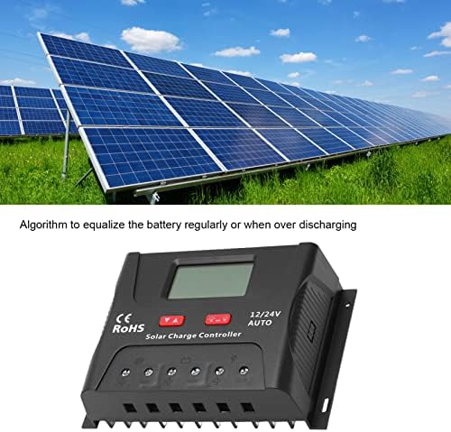 Контролер за зареждане от слънчева батерия Pilipane, Контролер за зареждане от слънчева батерия 20A с LCD дисплей, Dual USB, Няколко Режима на управление на товара, Регулатор ?