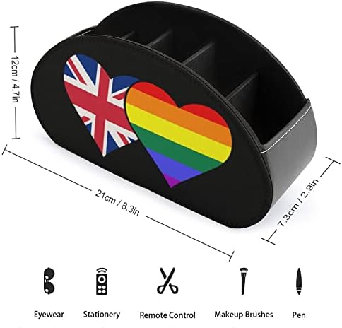 ВЕЛИКОБРИТАНИЯ Британски Флаг и знамето на ЛГБТ Притежателя на Дистанционното Управление От Изкуствена Кожа Дистанционно Управление Caddy Тава малка странична Мас?