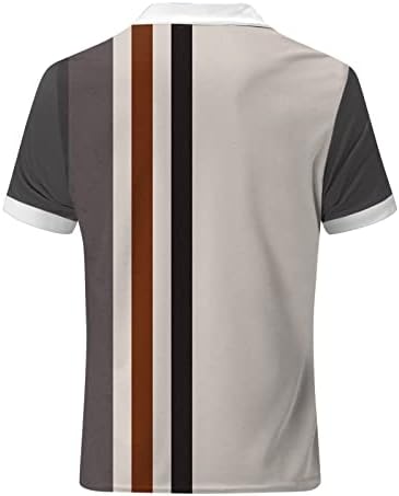 XXBR Летни Мъжки Ризи с къси ръкави, Новост 2022 година, Мъжки Блузи за голф джоб с Къс Ръкав, Цветен Блок Ежедневни Риза в стил