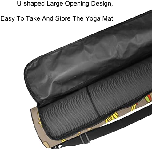 Чанта за подложка за йога LAIYUHUA, спортна чанта за йога с двойни ципове за жени и мъже - Гладка ципа, U-образна голяма дупка и регулируема каишка, подходящ за повечето к?