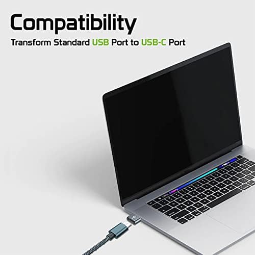 Бърз USB адаптер-C за свързване към USB конектора на Samsung SM-G975 за зарядни устройства, синхронизация, OTG-устройства, като клавиатура, мишка, Zip, геймпад, pd (2 опаковки)