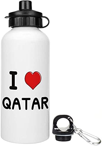 Бутилка за вода / напитки Azeeda 600 мл I Love Qatar за Еднократна употреба (WT00054264)