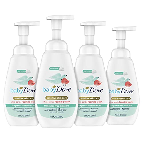 Детско пенящееся препарат за измиване на Бебешки Dove Без ароматизатори Овлажняващ 4 порции за чувствителна кожа