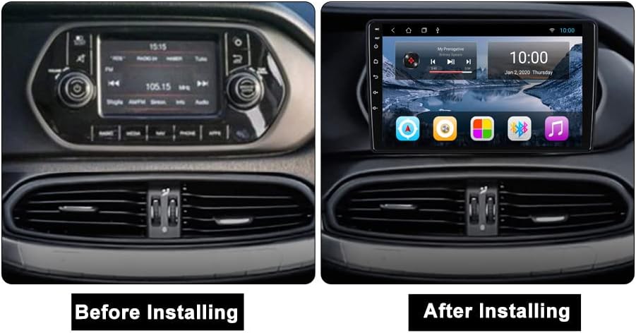 RoverOne Автомобилен Радиоприемник GPS за Fiat Tipo Egea Dodge Neon 2015 2017 2018 г. с Медия плеър на Android Навигация Стерео Bluetooth, WiFi, USB-Рефлексен Линк