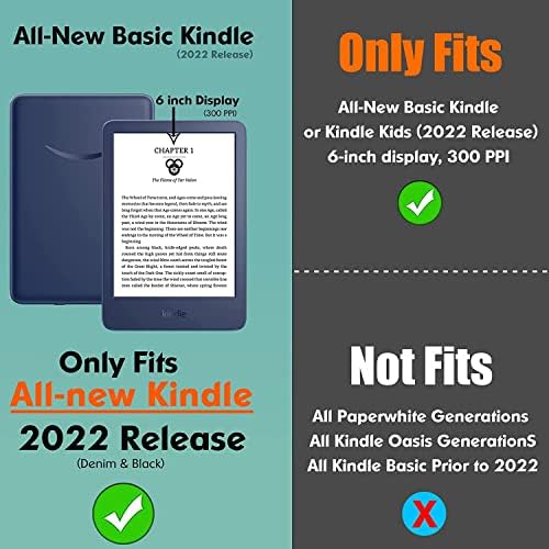 Калъф за Kindle (11-то поколение, випуск 2022 година) - Лека защитна покривка от TPU с функция за автоматично