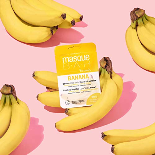 Маска за лице masque BAR Naturals с банан екстракт (6 опаковки) — Изцяло натурална корейска козметика за грижа за кожата на лицето