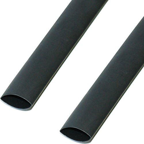 Свиване тръба 2: 1 черно На избор 13 размери и 4 дължина по квадратни метра (12 мм вътре, 10 м)