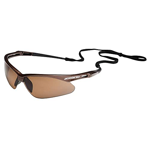 Заредете, сверхгибкие защитни очила Jackson SG+ Jackson Safety, Кафява дограма, Кафяви лещи и покритие против надраскване