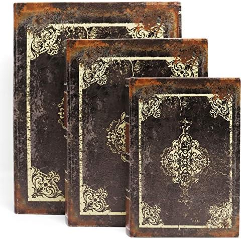 Декоративни Книгата кутии Jolitac с изображение на картите на света, Антични Невидима кутия за книги с магнитен капак, определени