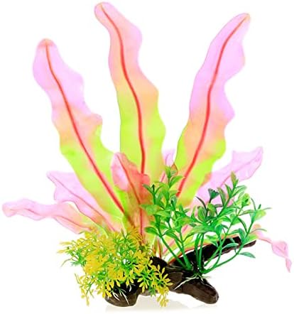 Украса за вашия Аквариум, 22 см Растение за Аквариум Светъл Ярък Цвят PVC Фалшиви Морски Водорасли, Декорация за Гмуркане