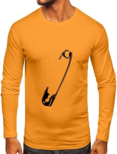 Есенни мъжки тениски ZDDO с дълъг ръкав, базова тениска с графичен принтом, дебнещ вечерни Ежедневни спортни тениски с кръгло деколте