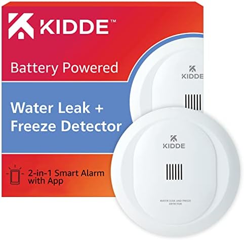 Kidde WiFi Детектор за изтичане на вода и Замръзване Аларма, Устройството Алекса, Интелигентен Детектор за течове на дома