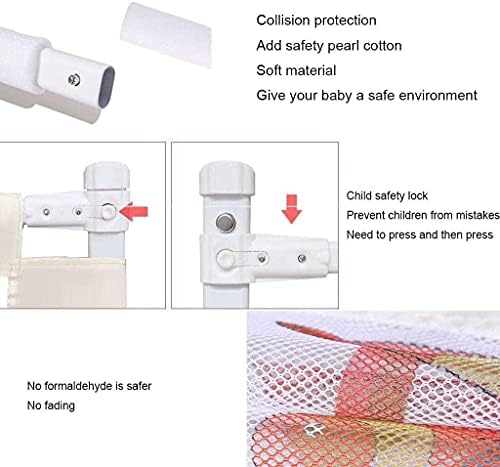Единична сгъваема защитна греда за легла Doinneckry с вентилационна мрежа-Греда за легло-Подходящи за малки деца-петорна стая регулируема по височина играчка за избягв