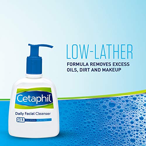 Средство за измиване на лицето Cetaphil, Ежедневно Почистващо средство за комбинирана и мазна чувствителна кожа, опаковка от
