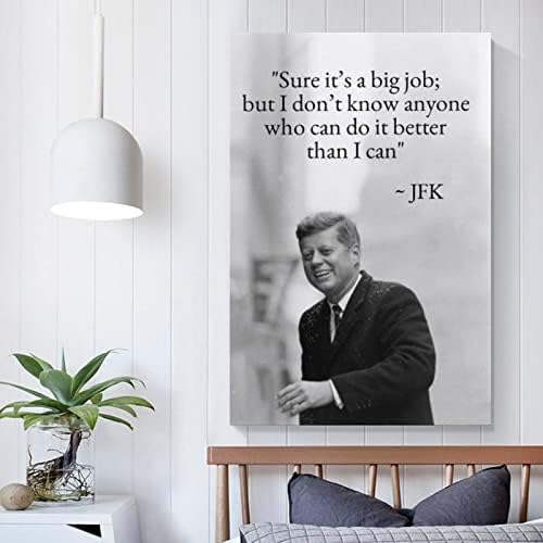 Плакат с Вдъхновяващи цитати на Джон Af Кенеди, Портрети на известни Президенти, е черно-бяла ретро, F Стенни Артистични Щампи върху Платното за Декора на стените, Ин?