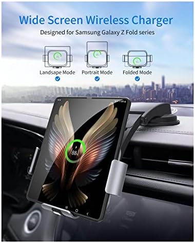 Автомобилни люлката Подходящи за Galaxy Z Fold 4 3 2 Притежателят на номер за кола с двойна намотка за Безжично Зарядно устройство,