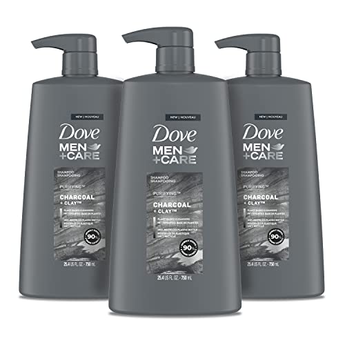 Шампоан Dove Men + Care Shampoo въглен + Глина 3 броя За здравословния вид на косата почистващи препарати на натурална