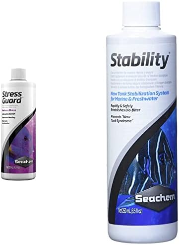 Seachem StressGuard Тиня Coat Защита от стрес и токсичен амоняк от 500 мл и стабилност - за сладководни и морски аквариуми