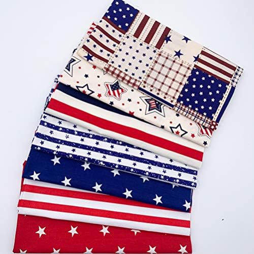 VALICLUD 7 бр. памучен плат квадратни листове, дебели четвърти флаг Звезда на американското Независимост лоскутная