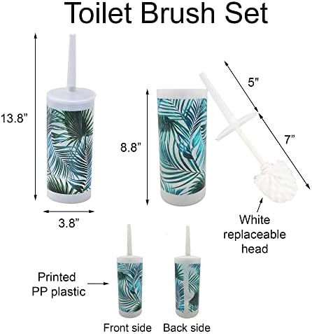 Набор от Пластмасови Тоалетни Четки и Притежателите на Тропически Принтом