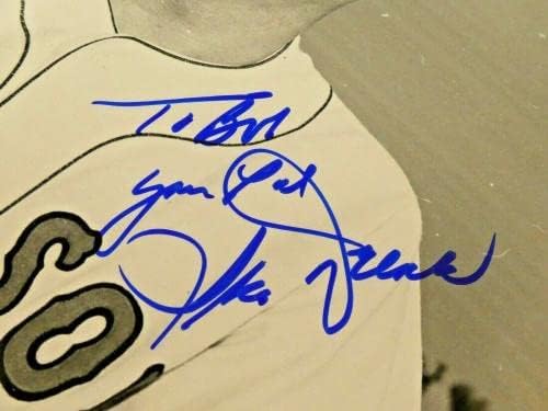Айк Делок е Подписал Винтажную бейзболен снимка 8x10 с JSA COA - Снимки на MLB с автограф