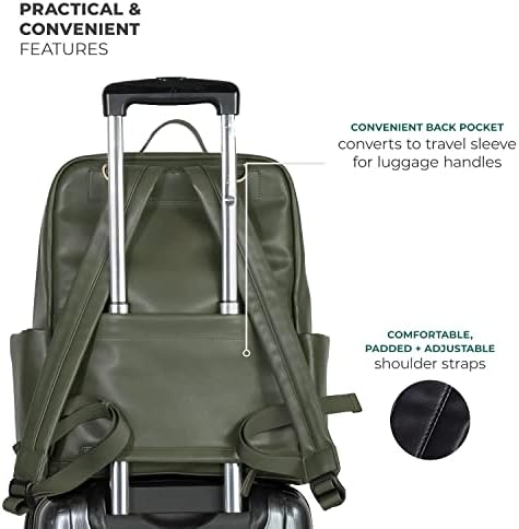 Чанта за памперси TWELVElittle Peek A Boo Backpack с скоби за бебешки колички, калъф за Салфетки и подложка за промяна на
