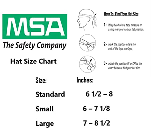 Защитна каска MSA 475396 в стил шапки Skullgard с механизма на палеца Fas-Trac III | Шапка, без прорезей,