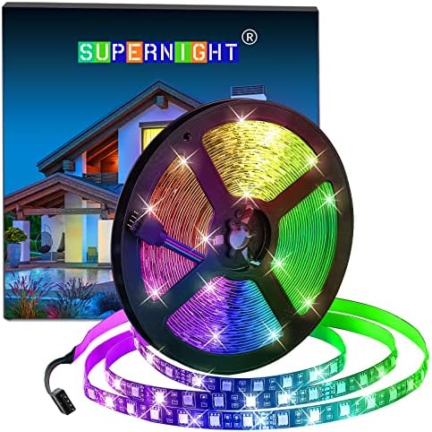 SUPERNIGHT - 5050 RGB led лента-32,8 ft 600 led 60 led/ М, 24 vdc, Променящи цвета на led крушки за декор за Свети Валентин,