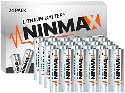 NINMAX Литиеви батерии тип АА, 24 опаковки, 1,5 В, с двойна батерия продължително действие за високотехнологични