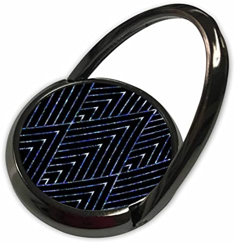 3dRose Синьо-черен Диамант с форма на Геометричен Модел На Лигавицата - Телефонни Пръстени (phr_358919_1)