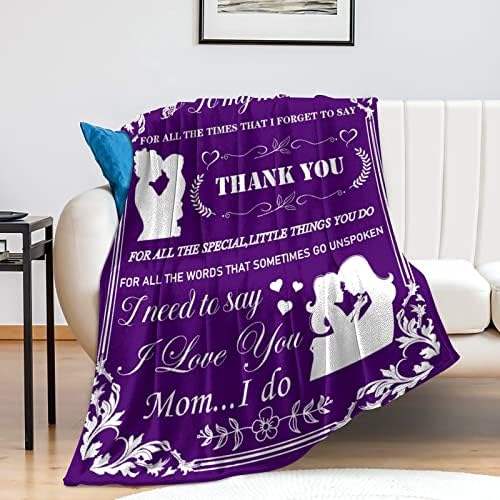 MIBDDK Подаръци за мама Одеяло Наметала за Деня На Майката Одеяла Фланелен Топли и Уютни Рожден Ден Подаръци за Мама Дамски