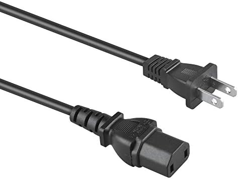 J-ZMQER 6,6 Фута 2-Пинов захранващ кабел ac адаптер, Съвместим със Sony PS4 Playstation 4 Pro Xbox One +