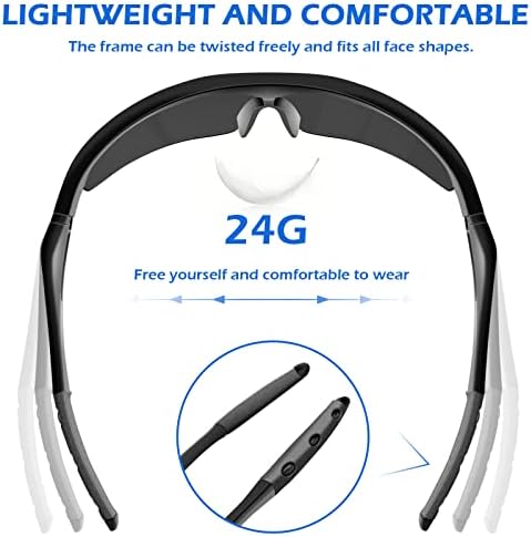 OXG 6 Опаковки фарове за мъгла, Защитни Очила ANSI Z87 +, Удароустойчив и устойчив на надраскване Защитни Очила за