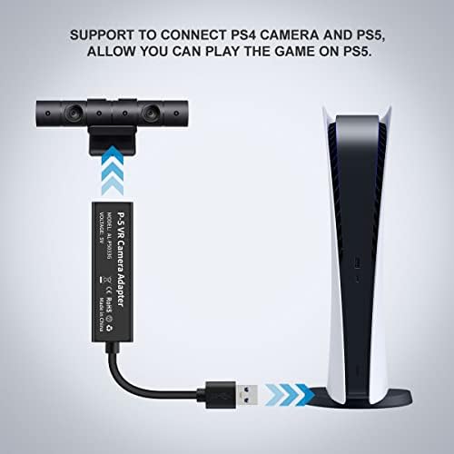 Адаптер за камера LANMU PS4, съвместим с конзола PSVR /PS5, Кабел-конвертор за използване на Playstation VR Playstation 5