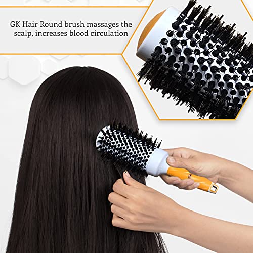 GK HAIR Global Keratin Термална Кръгла четка за коса 43 мм за Изсушаване със сешоар и Стайлинг, Вълна, изправяне и Global Keratin GKhair най-Добрите Професионални коса (за 1000 мл/33,8 течни ?