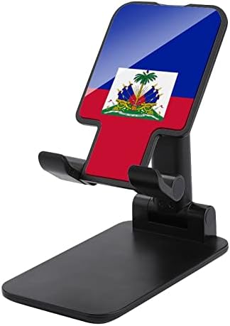 Знаме на Хаити Сгъваем Настолен Държач за Мобилен Телефон, Преносим Регулируема Поставка за Аксесоари за Туристически Плот