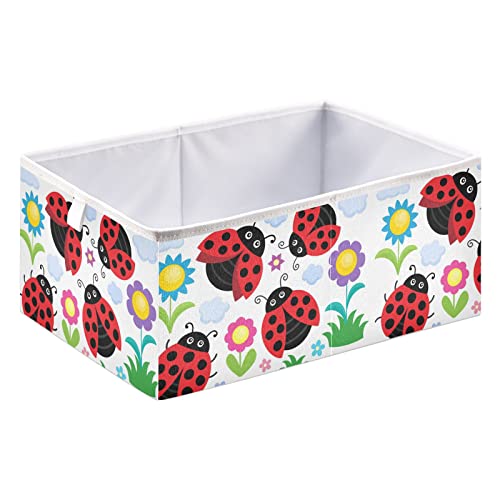 Сладки ladybugs, Кутия за съхранение на кубчета, Сгъваеми кутии за съхранение, Водоустойчив кош за играчки, Органайзер
