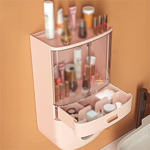 стенен кутия за съхранение на козметика в банята Без Перфорация, Кутия за салфетки с Голям Капацитет, Козметичен рафтове за