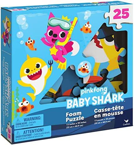 Pinkfong Baby Shark, Пенопластовый Пъзел пъзел от 25 части, Играчки-Акули, Детски Пъзели, Украса за Рожден Ден на Бебето Акула, за предучилищна възраст от 4 и повече години